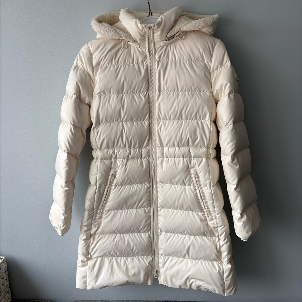 Coach Women's Cream White Puffer Jacket